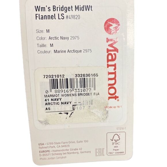 MARMOT Bridget Mid-weight Flannel Shirt - Picture 11 of 15